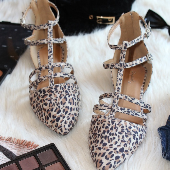 🚨LAST PAIR//The Harlow// Leopard Print caged Flat - Picture 4 of 8